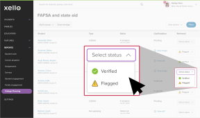 The FAFSA and state aid report. Cursor is going to change the "Reviewed" status to Verified or Flagged